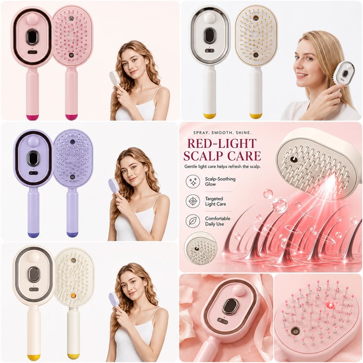Electric Spray Retractable Air Cushion Comb